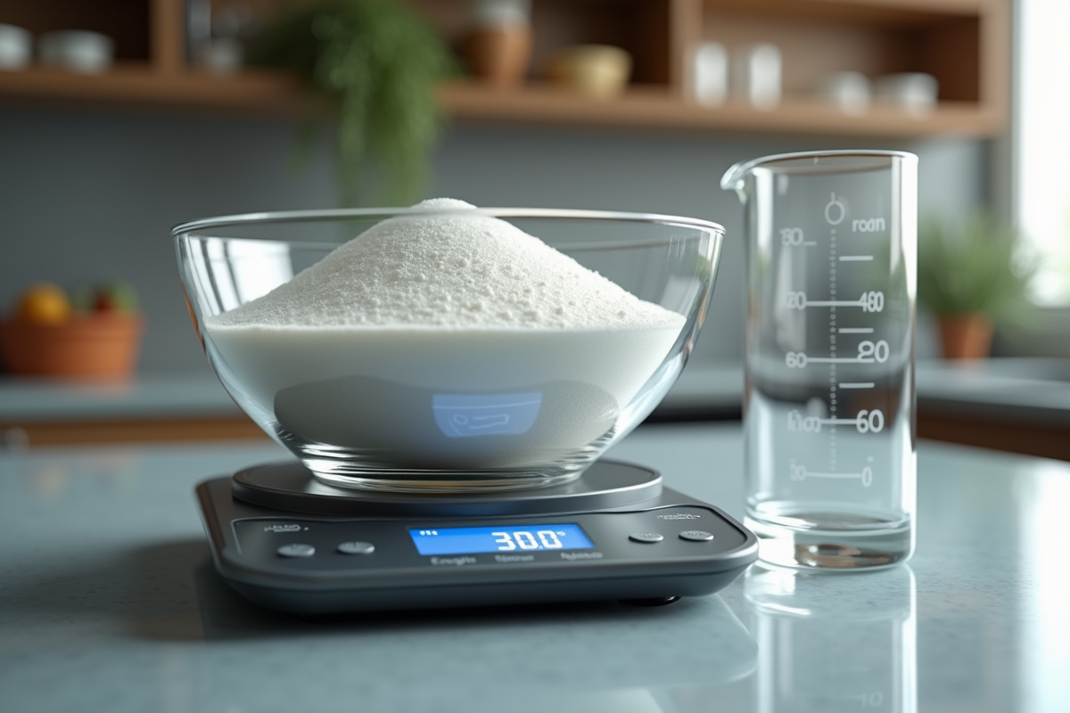 Balance digitale avec sucre de 300 g et cylindre gradué lumineux