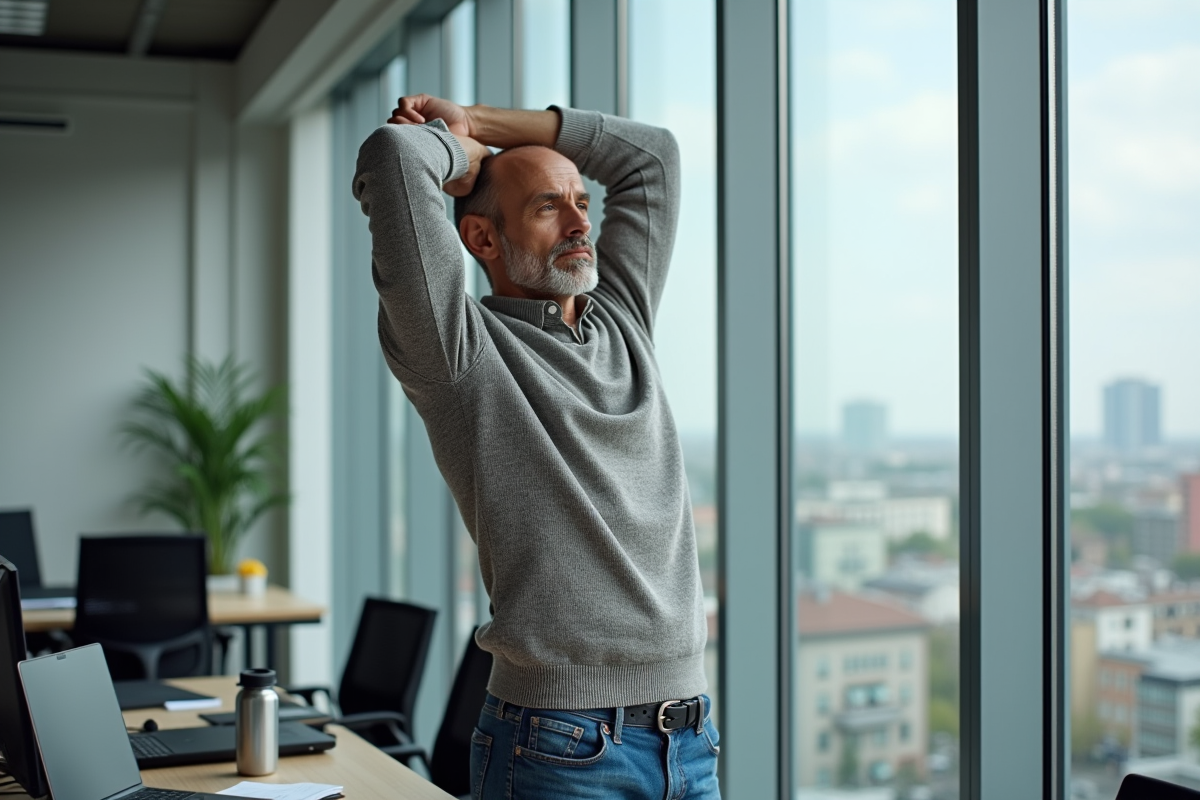Homme se détendant près d