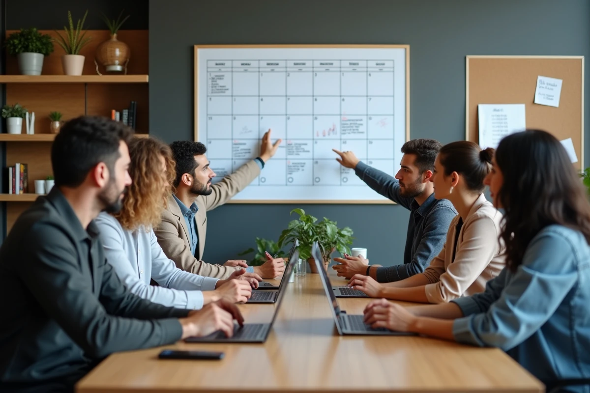 Groupe de collègues lors d